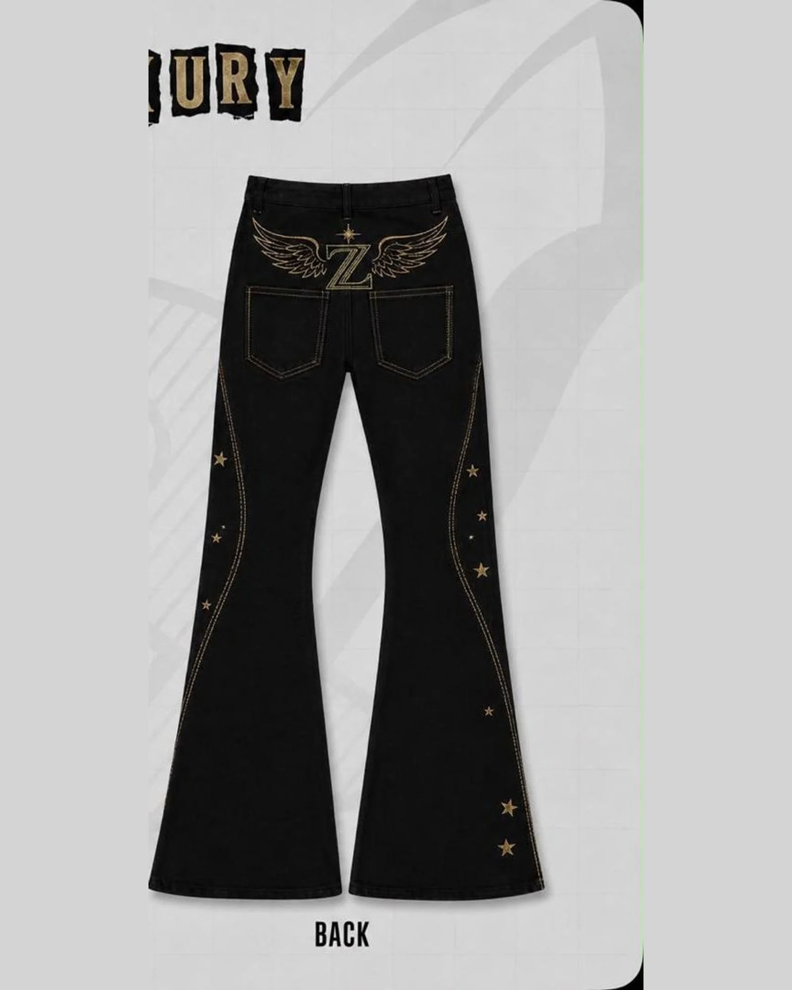 Wings Flare Denim — back